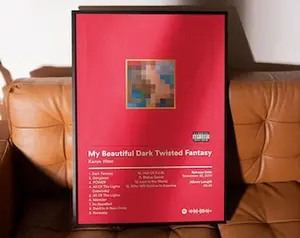 malone West My Beautiful Dark Twisted Fantasy Poster – FREE US and EU Shipping – Album Cover Posters – Aesthetic Music Posters for Bedroom