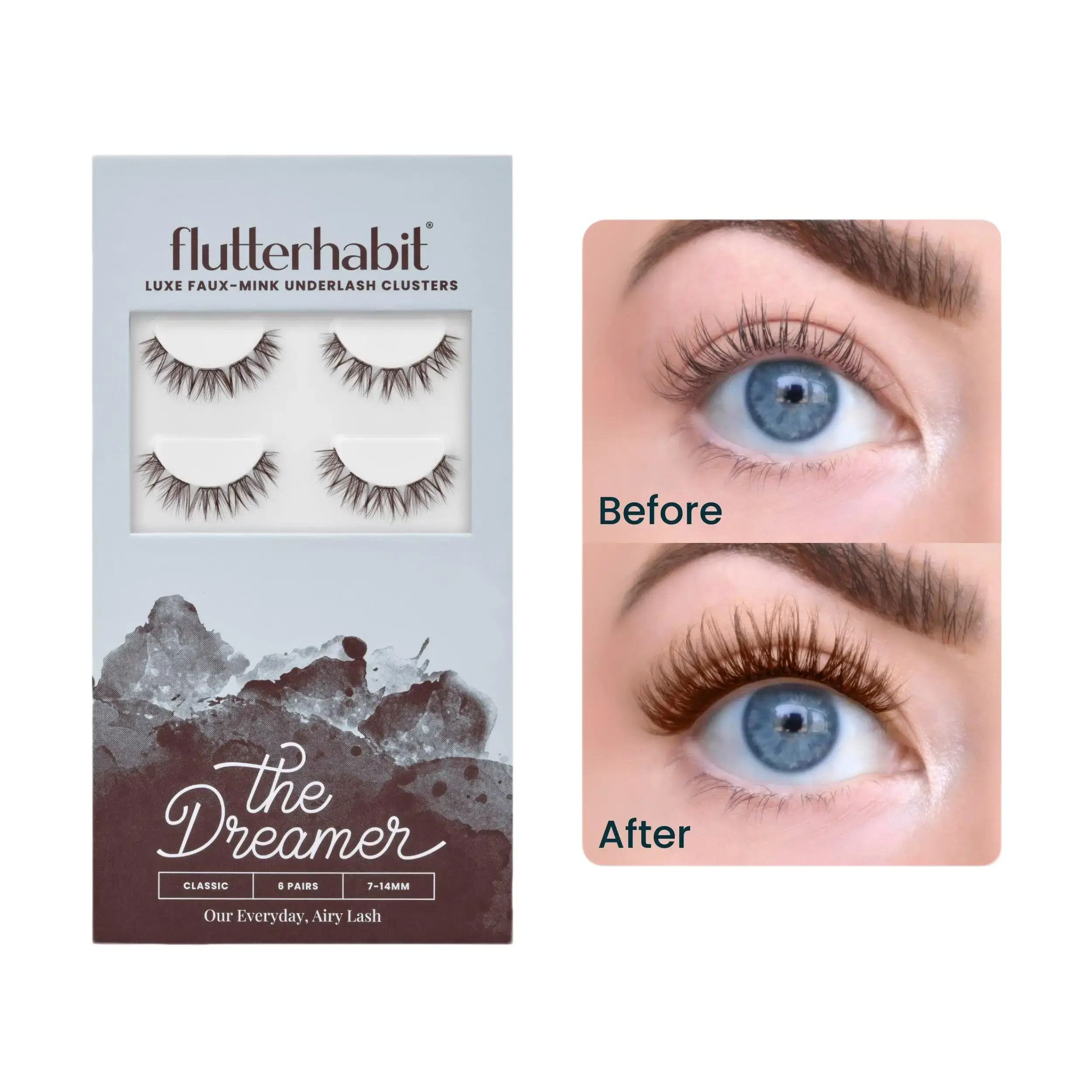 FlutterHabit The Dreamer Brunette Cluster Lashes DIY Lash Extensions FlutterHabit The Dreamer Brunette Cluster Lashes DIY Lash Extensions
