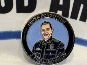 Officer Jacob Arellano Memorial Challenge Coin – Never Forgotten Tribute