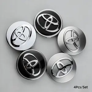 4Pcs Car Emblem Logo Wheel Hub Center Cover Car Accessories For Toyota Corolla Yaris CHR Hilux RAV4 Auris 86 Mirai Supra Prado Alphard Vellfire Crown Sequoia Venza Avalon Prius Highlander Sienna Reiz Harrier Camry Fortuner RAV4
