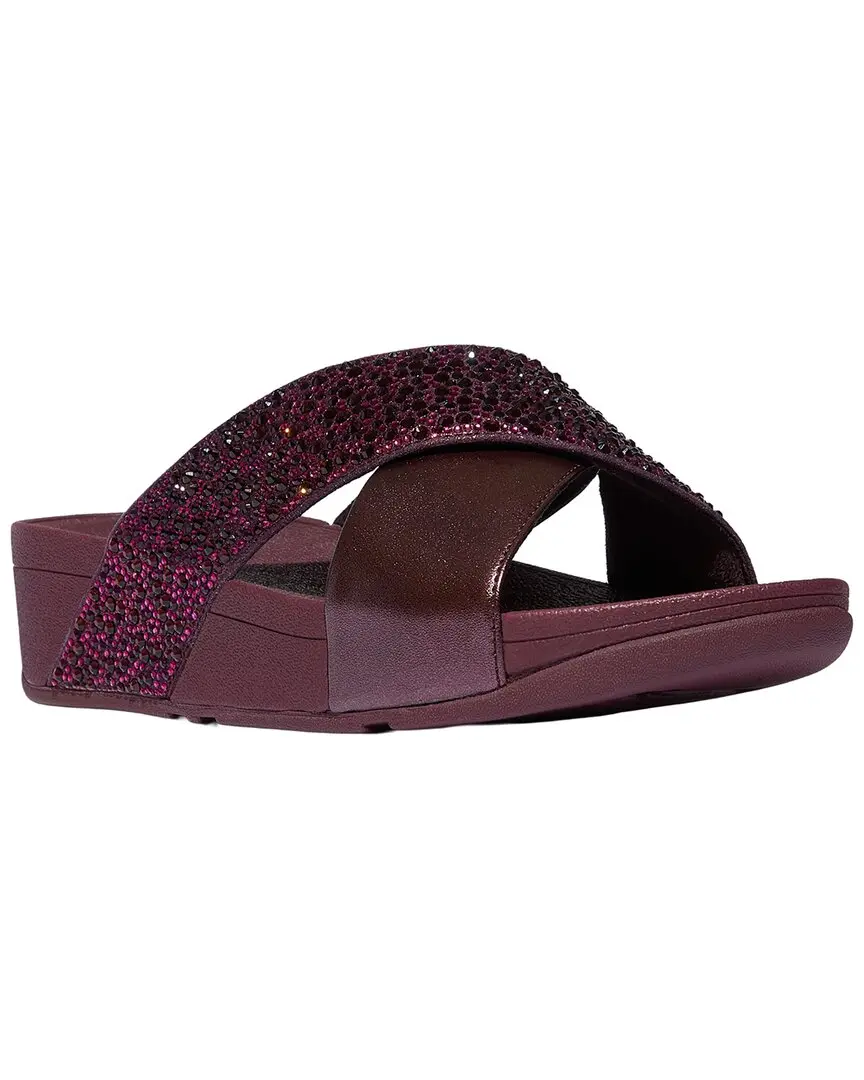FitFlop Lulu Crystal Mix Metallic Cross Slide