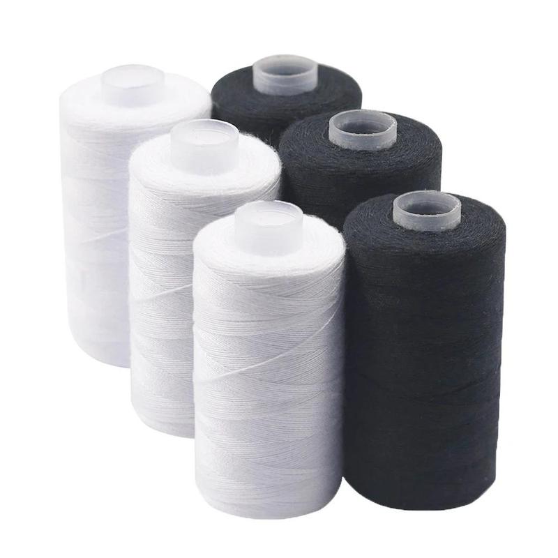500m Sewing Thread, 6 Counts Solid Color Durable Polyester Sewing ...