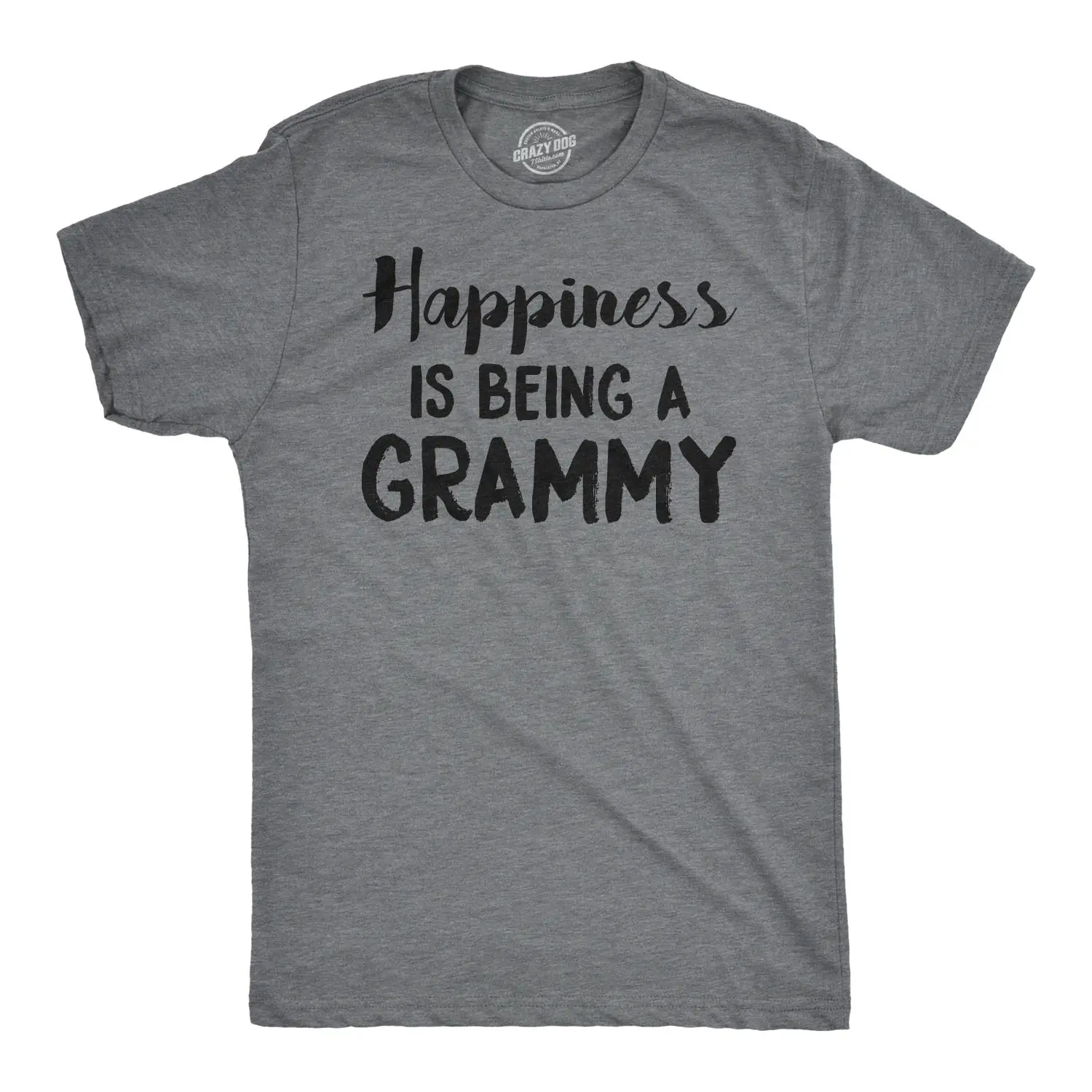 Happiness Is Being a Grammy Unisex Fit T shirts Gift Idea Funny Family T shirt Mens Funny T Shirts Cool Vintage Fashion T-Shirt Gift Classic Menswear Mother's Day Apparel for Men Funny Grandma Short Sleeve