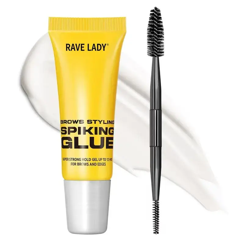 Transparent waterproof eyebrow styling gel with brush, Waterproof & Sweat-Resistant, Transparent Gel for Natural Look, All Brow Types, Eyebrow Gel Makeup, Eyebrow Liquid, Clear Eyebrow Gel, Brow Makeup Products, Travel, Daily Commute Essential