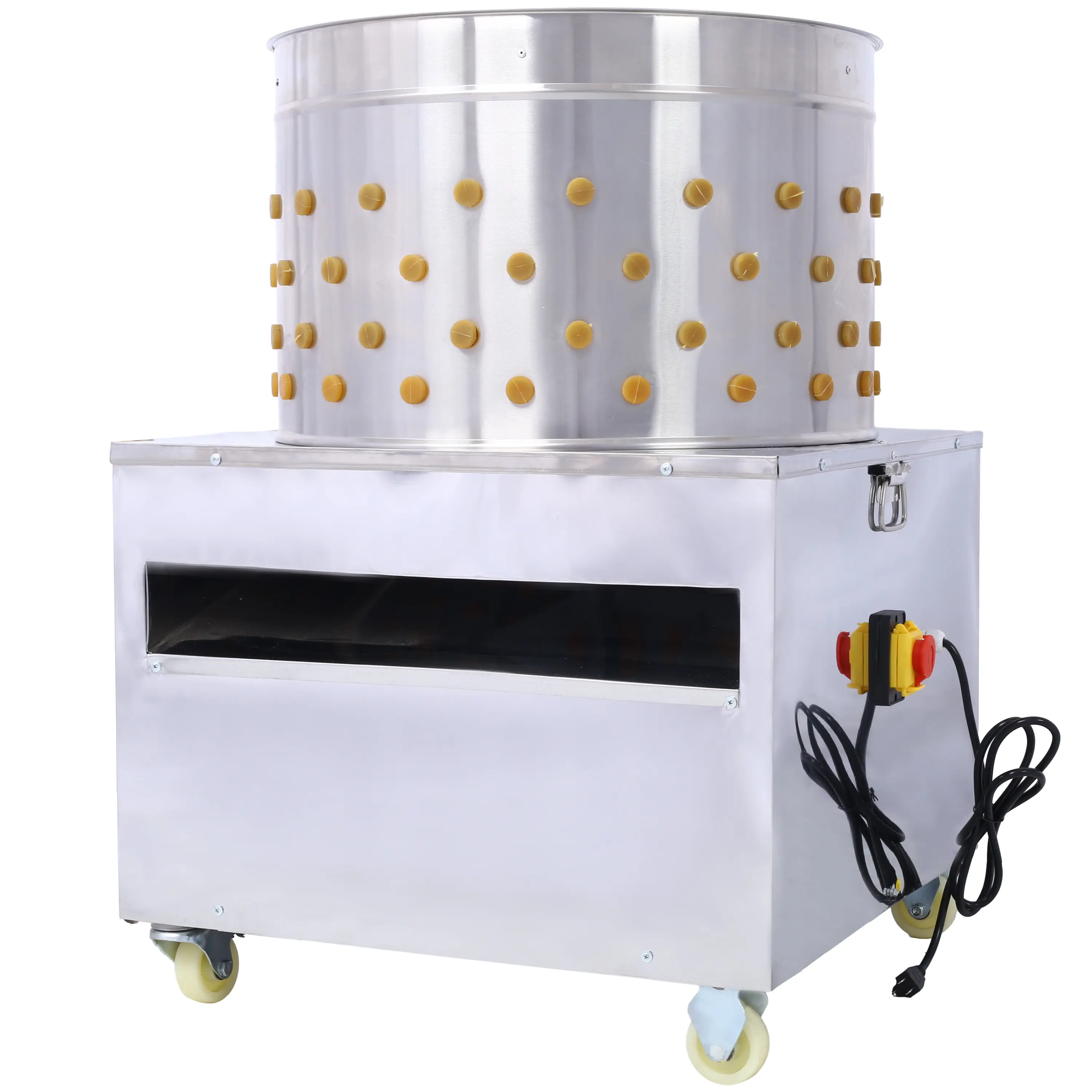 Automatic Chicken Plucker Machine - 20" Barrel Diameter, 1500W Motor, Stainless Steel, Portable, Durable Poultry De-Feather Remover for Household & Commercial Food Processing Kitchen Appliances