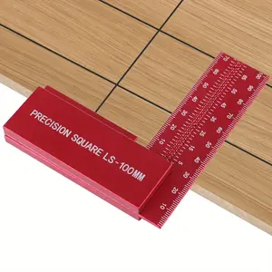 Woodworking Precision Cross Calibration Ruler, Precision Square, T-type Scribing Marking Gauge, Aluminum Height Measurement Tool, Professional Hand Measuring Tool