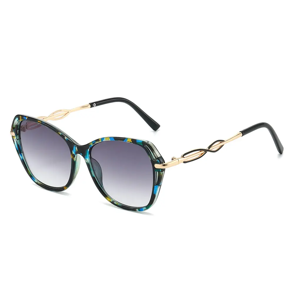 Blue leopard print frame double gray sheet