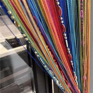 100cmX200cm Decorative Door String Curtain Beads Wall Panel Fringe Window Room Divider Blind for Wedding Coffee House  Door Divider Beads Tassel Screen Decoration (Colorfull 25)