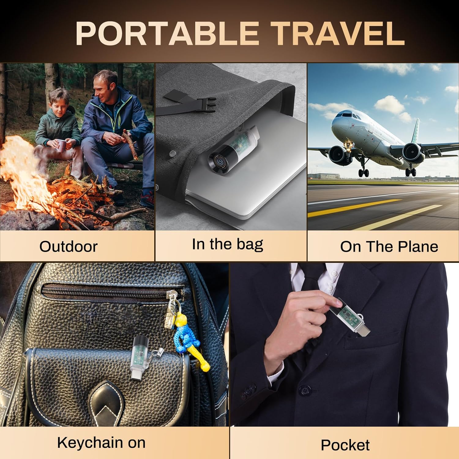 2026 USB Type-C Electric Lighter, Phone or Power Bank Powered, mini, Lightweight, Activated by plugging into Power Source, Automatically Turns Off After 10 Seconds , Windproof  for Travel Outdoor