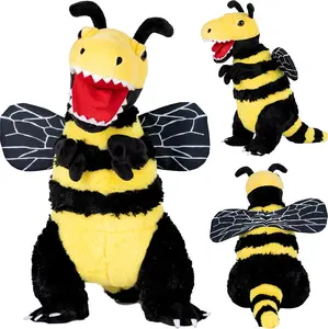 Randimals Plush Toy Stuffed Animal Mix - Bee & Tyrannosaurus Hybrid Stuffed Animals for Girls & Boys - Huggable & Soft Animal Characters Cute Plushies - Unique Toys for Discovery & Adventure