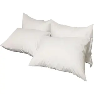 Standard Pillowcases 4 Pack - White - Ultra Soft 1800 Thread Count Microfiber- Double Brushed -  Free - Wrinkle Resistant Pillowcase