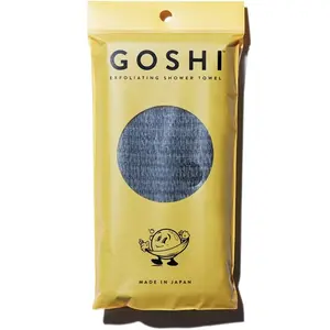 GOSHI Exfoliating Shower Bath Towel - Rip-Resistant Personal Exfoliating Washcloth, Cleaning, Scrubber for All Skin Types - Made in Japan