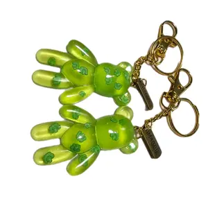 Broccoli Bear Keychain - Motivational Word on Keychain with Unique Design and Bright Color