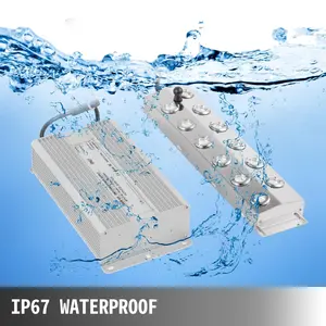 Father's Day Gift VEVOR Mist Maker 12 Head Ultrasonic Mist Fogger with Waterproof Power Supply Ultrasonic Fogger Humidifier Stainless Steel Pond Mister Fogger 7kg/h