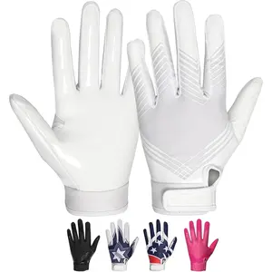Football Gloves Adult Men, Youth Kids Football Gloves with Super Sticky Grip, Receiver Glove Best Gift for Adult Youth Kids Boys 8-12