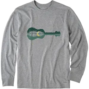 Life is Good Men's Crusher Tee Shirt, Long Sleeve Cotton Graphic T-Shirts, Natural Rhythm