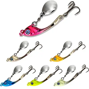 2026 New 6 Pcs 7g Fishing Jigs Metal Fishing Spoons Lures Blade Bait Spinner Long Casting Jigging Spoon Lure Vertical Hard Swimbait for Walleye Bass Trout Freshwater & Saltwater
