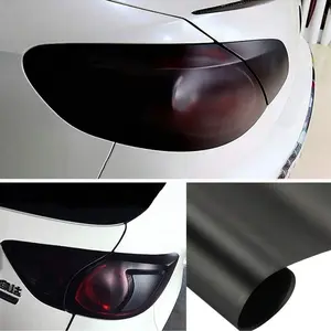 30x60cm Matte Car Wrap Film Waterproof High Temperature Resistant Headlight Tail Light Vinyl Sticker, Self-Adhesive Scratch Proof Body Decoration