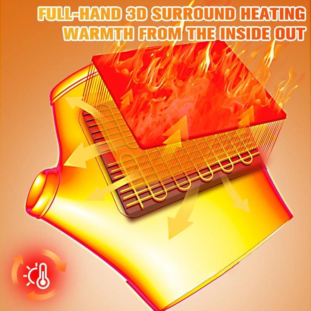 Heated Gloves Fingerless for Women Man Rechargeable Electric Touchscreen Wearable Cold Winter Work Arthritis Pain Relief Hand Warmers Hot Compress Reusable