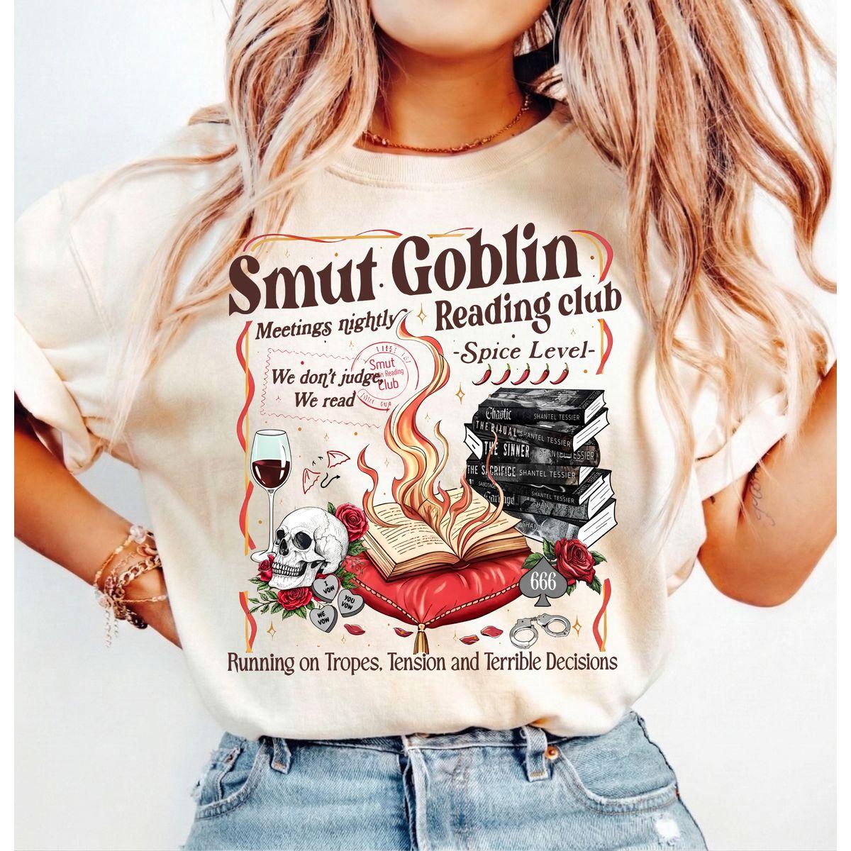 The Lords Series Smut Goblin Bookish T Shirt | Chaotic Smut Goblin Character With Dark Romance Reader Inspired Graphic | Trendy Gift Ready Spicy Book Club Aesthetic With Bold Graphic Style | Unisex Casual Graphic T Shirt, Unisex Casual Graphic T-Shirts
