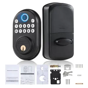 Biometric Fingerprint Door Lock With Keyless Entry, Secure Passcode And Mechanical Key Backup, Real-Time Fingerprint Unlock Or Password Access, Anti-Tamper Alarm, Backlit Durable Stainless Steel Door Lock For Home Security