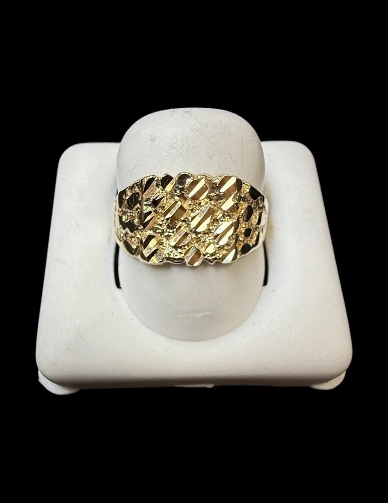 Ali Jewelers 10 Karat Gold Nugget Chunky Statement Gold Ring - 1.5g, Fashion Costume Jewelry Accessory, Chunky Statement Rings, Gold Rings