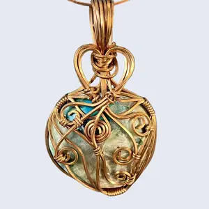 Natural Chrysocolla & Turquoise Wrapped in Copper - CopperStop.Shop