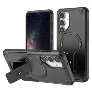 Fin Protective Armor Coque Case for Samsung Galaxy S25 FE Edge S24 Ultra Plus A17 A16 A56 5G A55 A15 A36 A26 A35 A54 A14 Strong Bag