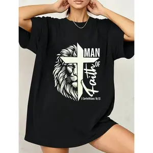 Blessed Is The Man Cotton T-shirt Gospel Christian Men Bible Verse Cross Jesus Merch