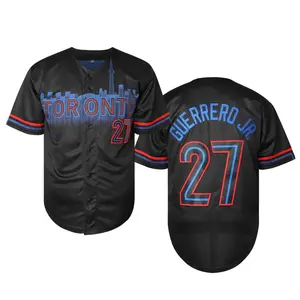 Men's Baseball Jersey #27 Embroidered Letter V-Neck Slightly Elastic Loose Fit Suitable For Casual Sports  S-3XL