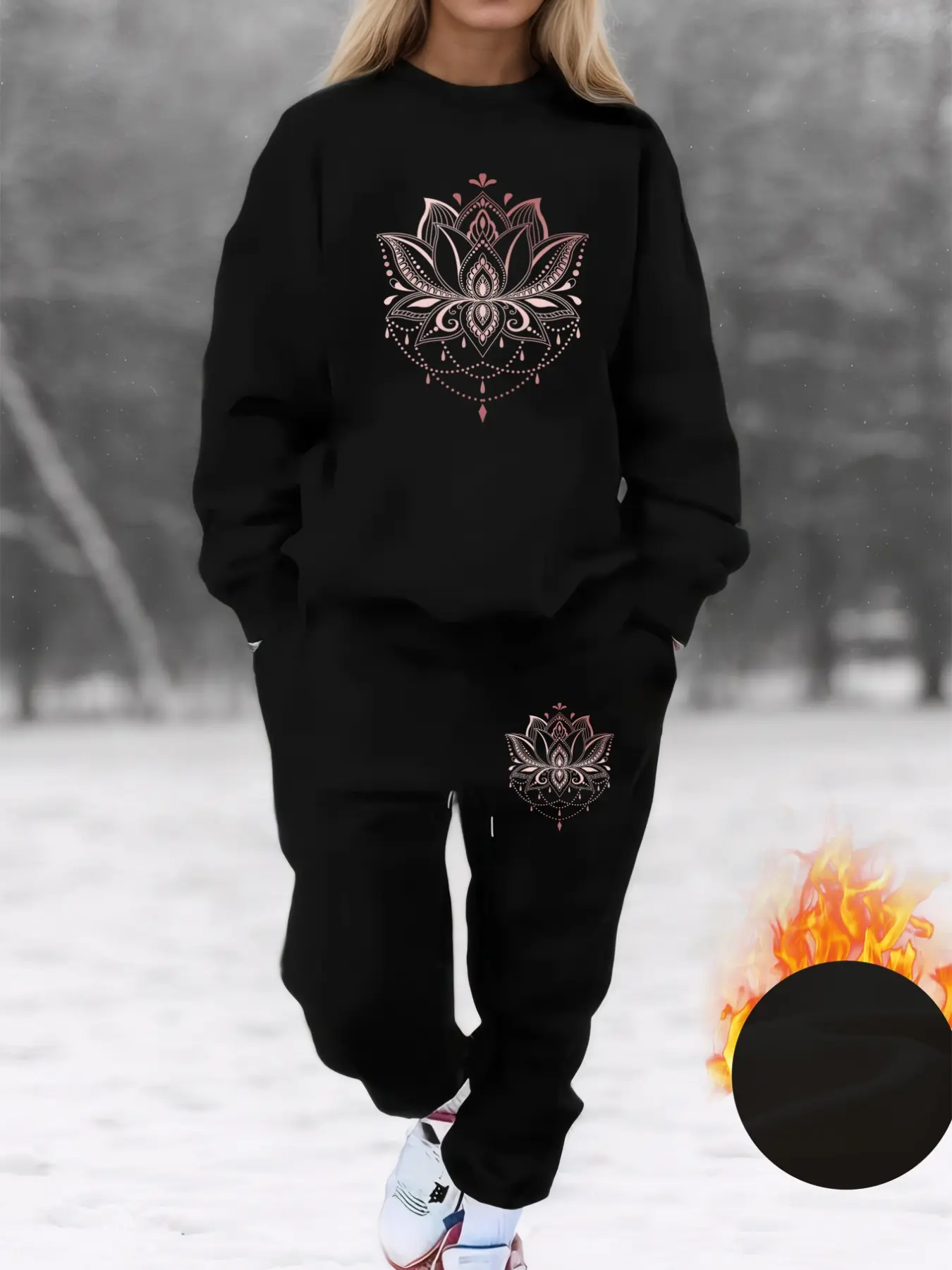 Flowers sweatsuit - TikTok Shop