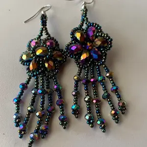 Long Artasenal Earrings Fashion Show Lightweight Brown Beaded Dangle Earrings for Women