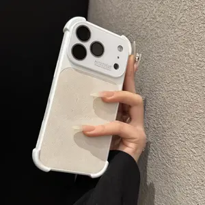 New Textured Skin-Friendly Back Panel for IP17promax Four-Corner Airbag Anti-Fall Lens Protective Film Phone Case IP16/15/14promax outdoorfun