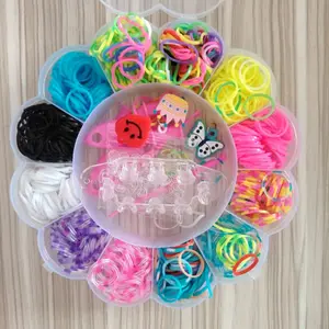 631pcs DIY Rubber Band Bracelet Making Kit, Colorful Rubber Bands Box, Handmade Jewelry Accessories, Gift for Braiding Bracelets, Loom Bracelets, Rubber Rings