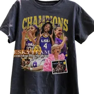 Vintage 90's Graphic T-shirts Featuring Angel Reese, Flau'jae Johnson, Kim Mulkey, , Haleigh Bry Tshirt