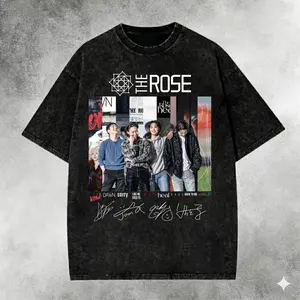 2026 The Rose Rosetopia World Tour Mineral Wash Tee, The Rose Blue Moon Shirt, The Rose Once Upon AWRLD Shirt, The Rose Members Kpop Tee