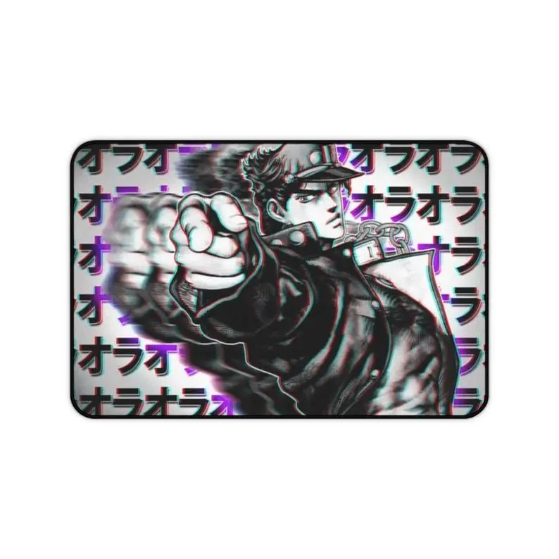 Anime Desk Mat, Jotaro Kujo, JJBA, Star Platinum, Gaming Mouse Pad, Work Desk Accessory, Office Decor, Desk Decor