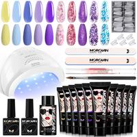 Xmas Blue-Purp Glitter Nail Set