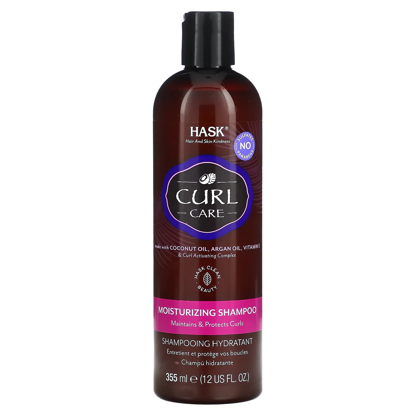 Hask Beauty Curl Care, Moisturizing Shampoo, 12 fl oz (355 ml) Hask Beauty Curl Care, Moisturizing Shampoo, 12 fl oz (355 ml)