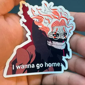 Dandadan Okarun - I wanna go home - Sticker Vinyl Sticker Pack, Cute Manga Quote Sticker Sheet