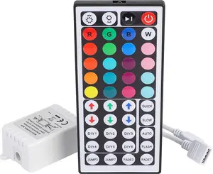 RGB LED Light Strip Remote Controller, Dimmer for RGB LED Strip Lights, Wireless IR Remote Controller for SMD 5050 3528 Rope Lights (44 Keys)