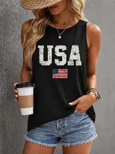 Made in USA, (Men fit Women loose) USA Flag Tank Top, Gen X Women's Tank Top, Graphic Unisex Tank Top Classic Cotton Fabric