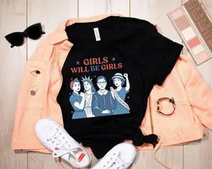 Girls Will be Girls Shirt, Patriotic Feminist 4th of July Tee, Strong American Women T-Shirt, Independence Day Gift for Her, USA T-shirt