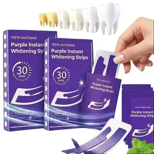 Purple Teeth Whitening Strips,28 PCS Whitening Sessions,Purple Tooth Whitening, Tooth Stain Treatment, Combining Whitening and Colour Correction,Peroxide-Free Enamel-Safe whiten