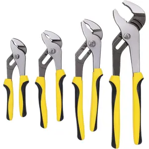4- Groove Joint Pliers Set with Bi-Material Handles, Tongue and Groove Pliers Set Included 12-in, 10-in, 8-in and 6-in,  for Plumbing Repair and Basic Home Maintenance