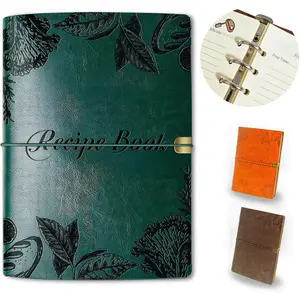 Blank Recipe Book To Write In Your Own Recipes, Leather Recipe Notebook, Recipe Journal Hold 150 Recipes(Long Recipes & Short Recipes) (Green)