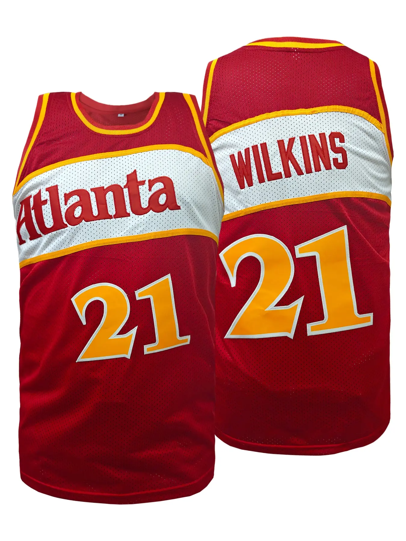Men's # 21 Retro Basketball Jersey, V Neck Pullover Vest, Outdoor Sports & Casual Wear, Unisex All Season Loose Fit Sportswear