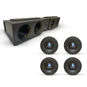 (4) Nemesis Audio NA-8E v2 500W RMS & Chevy Crew Cab 07-18 Quad 8" Subwoofer Bass Combo