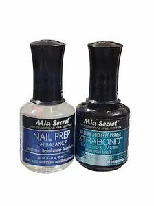 Mia Secret Nails Bonder and Balancer combo 15ml glass bottles Manicure Comfort