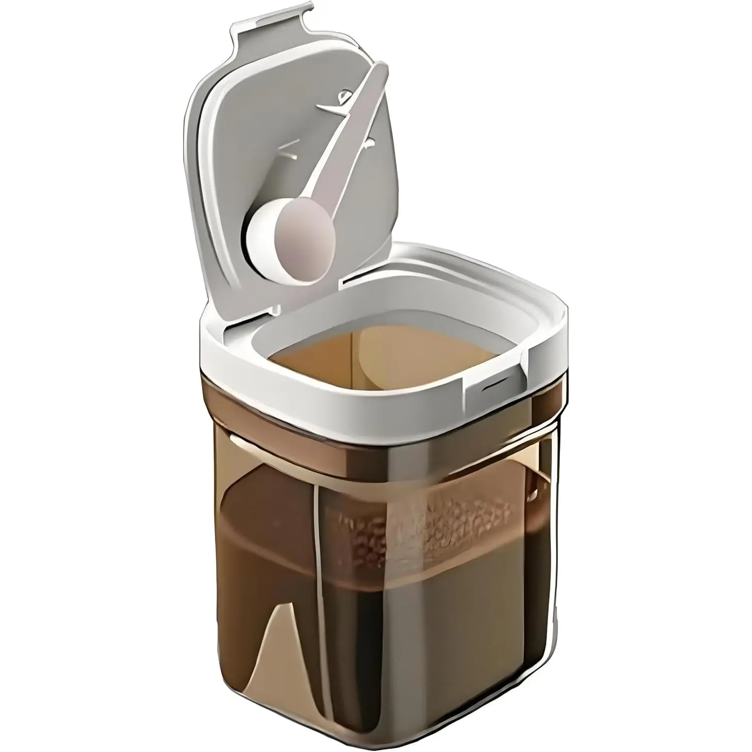 15oz Coffee Canister, Airtight Storage Container, 1300ml | Food Storage Container with Magnetic Scoop, Kitchen Jar for Grounds, Beans, Tea, Sugar, Flour, Cereal